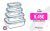 MAXHOME-Set 4 fiambreras borosilic rectangulares 370-600-1000-1500ml,Juego de 4 recipientes de almacenamiento de alimentos de cristal,recipientes de vidrio con tapas