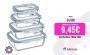 MAXHOME-Set 4 fiambreras borosilic rectangulares 370-600-1000-1500ml,Juego de 4 recipientes de almacenamiento de alimentos de cristal,recipientes de vidrio con tapas