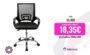 T-LoVendo Silla de Oficina o Escritorio Ergonómica con Ruedas y Soporte Lumbar. Juvenil. Altura Regulable. Respaldo de malla transpirable