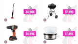 Vileda® Mopa de vapor 1550W, Barbacoa de carbón 34cm, Black & Decker Taladro combinado inalámbrico, Russell Hobbs Vaporera 800W