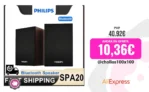 Philips-Altavoz Bluetooth con sonido envolvente de 360 grados, estéreo inalámbrico para ordenador, Macbook y portátil, SPA20