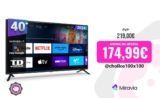 Smart TV 40 pulgadas Full HD Hey Google Official Assistant con control por voz. Televisor Android 11 – TD Systems K40DLC19GLE