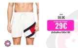 Tommy Hilfiger Bañador para Hombre Sf Medium Drawstring Pernera Larga, Blanco (Ivory), M