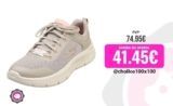 Skechers, GO Walk Flex Caley Mujer, Gris Pardo sintético con Ribete Rosa, 40 EU