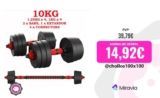ALLINLIFE JUEGO DE MANCUERNAS AJUSTABLES 2 EN 1, CON BARRAS, MULTIFUNCIÓN, 10KG-15KG-20KG-30KG-40KG-50KG (PIEZA KETTLEBELL OPCIONAL)