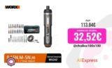 WORX-Juego de destornilladores eléctricos WX242 4V, destornillador eléctrico inalámbrico inteligente, recargable por USB, juego de 30 bits, Mini taladro, herramienta eléctrica