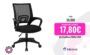 T-LoVendo – Silla de Oficina o escritorio ergonómica con Soporte Lumbar, Malla transpirable, Regulable en altura, Ruedas antiarañazos, Color Negro