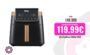 Ninja MAX PRO Freidora de aire, 6,2L, sin aceite, cajón individual, tamaño familiar, Asar, Hornear, Freír con aire, cajón antihaderente apto lavavajilllas, pinzas de silicona, negro/cobre, AF180EUCP