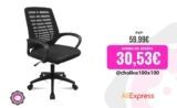 T-LoVendo Silla de Oficina o Escritorio ergonómica con Ruedas y Soporte Lumbar