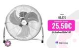 Homely Fresh 1000: ventilador de suelo metálico 100W inclinable