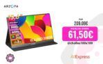 ✨ ARZOPA 15.6” Monitor portátil Full HD: productividad y entretenimiento donde quieras 📺