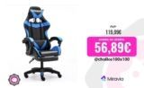 🪑 Silla gaming con soporte lumbar y reposapiés: confort y estilo para tu zona de batalla o trabajo