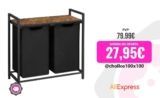Cesta de ropa sucia VASAGLE de 2 compartimentos: orden bonito y práctico en tu hogar 🧺✨