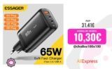 Essager 65W GaN: el cargador compacto que carga tu portátil y móvil en tiempo récord ⚡️