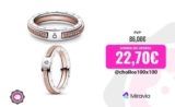 💍 Anillo Pandora Signature en Dos Tonos con Pavé – Elegancia que brilla con luz propia