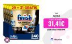 Finish Powerball ULTIMATE PLUS ALL IN 1 – Pastillas para Lavavajillas: Limpieza Intensiva y Brillo Diamante
