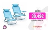 🪑 Pack de 2 Sillas de Playa Reclinables Plegables: comodidad total para tus días de verano 🌊☀️