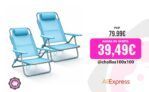 🪑 Pack de 2 Sillas de Playa Reclinables Plegables: comodidad total para tus días de verano 🌊☀️