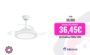 🌀 Ventilador de techo NARVI Jamaica 8941 WH: diseño moderno, eficiencia y confort en un solo producto
