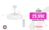 🌬️ Ventilador de Techo con Luz LED 72W: Elegancia, Silencio y Máxima Eficiencia