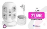 🔌 Regleta Torre de Enchufes con USB: Orden, Potencia y Seguridad en un solo dispositivo