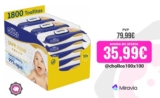 Dodot Pure Aqua: El mega pack de 1.800 toallitas que tu bebé necesita al mejor precio