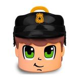 Pinypon Action – Contenedor de Policía Exclusivo, cabeza de Pinypon