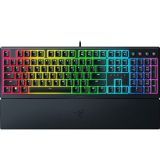 Razer Ornata V3 – Teclado para Juegos de Perfil Bajo (Interruptor Híbrido de Membrana Mecha, Teclas Recubiertas de UV, Reposamuñecas Magnético Suave al Tacto, RGB Chroma) Diseño ES, Negro