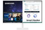 SAMSUNG LS32AM503NUXEN – Monitor Smart M5 de 32 Full HD, Blanco, 1920×1080, Altavoces, Conectividad Móvil, Mando a Distancia y Aplicaciones de Smart TV (Netflix, Prime TV, Youtube)