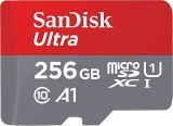 SanDisk 256GB Ultra tarjeta microSDXC + adaptador SD hasta 150 MB/s con Clase A1 de rendimiento de las aplicaciones UHS-I Class 10 U1
