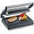 SEVERIN Parrilla grill de contacto para carne y sándwiches, sandwichera grill antiadherente para asar sin grasa, plancha grill de 800 W, gris metálico/negro, KG 2394