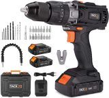 Taladro Atornillador 18 V, TACKLIFE Taladro Percutor,Max 35Nm, 2x 2.0Ah Baterías Litio 18V, 13 mm Portabrocas Automatico,1H Carga Rápida – PCD04B