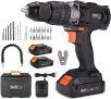 Taladro Atornillador 18 V, TACKLIFE Taladro Percutor,Max 35Nm, 2x 2.0Ah Baterías Litio 18V, 13 mm Portabrocas Automatico,1H Carga Rápida – PCD04B