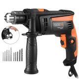 Taladro, Tacklife 710W Mejorado Taladro Percutor, Taladro Eléctrico 2800RPM, 10 Brocas y Tope de Profundidad, Martillo Taladro 2 Funciones en 1, Portabroca de 13mm, Empuñadura Giratoria 360° PID01A