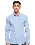 Tommy Hilfiger Original Stretch Camisa, Azul (Lavender Lustre 556)