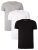 Tommy Hilfiger STRETCH CN TEE SS 3PACK, S/S T-Shirts Hombre, Multicolor (Black/Grey Heather/White), SM