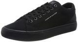 Tommy Hilfiger Th Hi Vulc Core Low Canvas, Tenis vulcanizados Hombre, Negro, 44 EU