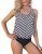 Totatuit Conjunto de Tankini para Mujer 2 Piezas Traje Mujer Suelto Correa de Hombro Ajustable Tankinis Set con Patrón de Rayas Bañador