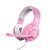 Trust Gaming GXT 411P Radius Auriculares Gaming Multiplataforma para PC, PS5, PS4, Xbox, Nintendo Switch, Mobile, Over Ear, Jack de 3.5 mm, Control de Volumen, Micrófono Ajustable – Rosado