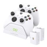 Venom Base de carga doble con 2 paquetes de baterías recargables – blanco (Xbox Series X y S/Xbox One)