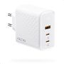 VOLTME 100W GAN USB C Cargador Laptop 3 en 1 Múltiple Cargador Rápido Blanco, 3 Puertos de Alimentación USB PD3.0 PPS Enchufe
