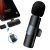 YOOUS Micrófono Lavalier para iOS/Android, Mini Microphone Plug Play Lavalier Micrófono inalámbrico